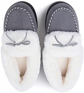 RockDove Women's Trapper Moc Memory Foam Slipper, Size 8-9 US Women, Dove Grey