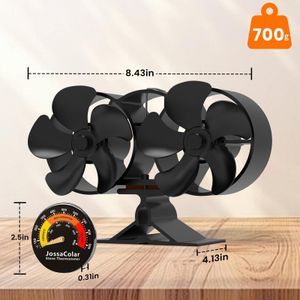JossaColar Log Burner Fan – 10-Blade Heat Powered Stove Fan