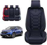 OASIS AUTO Honda CRV Accessories Seat Covers 2007-2025 Custom Fit Leather Cover Protector Cushion for CR-V (Full Set, Black)