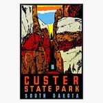 BZ Trading Custer State Park South Dakota Vintage Travel Decal Vinyl Decal Wall Laptop Bumper Sticker 5in(RDB-USA-STICKERS-0242)