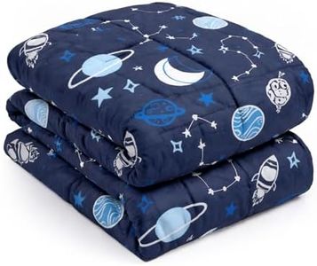 OHS Weighted Blanket Teddy Fleece 3kg Space Navy, Valentines Gifts for Her Men Therapy Autism Insomnia Anxiety Relief for Adults, Single - 100 x 150cm - (Disclaimer:Only Suitable for Age 3+Years)