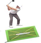 Golf Training Mat for Swing Detection Batting - Golf Swing Trainer Mat That Shows Swing Path, Correct Hitting Posture, Advanced Golf Training Aid Equipment Outdoor Indoor Golf