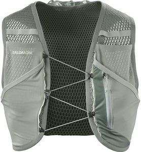 Salomon Active Skin 8 Compatible with Flasks Unisex Running Hydration Vest Hiking Trail , Precision Fit, 8L Precision Fit, and Optimized Storage, Green, L