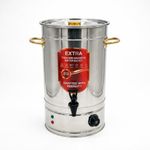 Shopper Hub 1800W SS 304 Electric Water & Milk Boiler 20L Net (38L Gross) | Stainless Steel Commercial Tea Coffee Boiler with Tap | Hot Beverage Dispenser for Hotel, Cafe, Restaurant