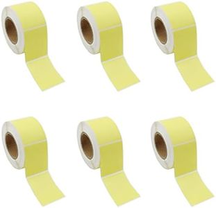 1.57"x1.97" Direct Thermal Labels, SAFYY Barcode SKU Labels, 500/Roll Self-Adhesive Address Shipping Stickers, Perforated & Compatible with Rollo Label Printer & Zebra Desktop Printers(Yellow,6 Rolls)