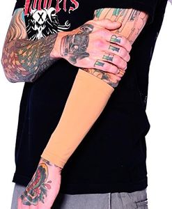 Tat2X Ink Armor Premium Forearm 9" Tattoo Cover Up Sleeve - No Slip Gripper - U.S. Made - Light - XSS