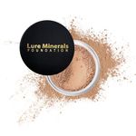 Pure Minerals Foundation Loose Powder 8g Sifter Jar- Choose Color,free of Harmful Ingredients (Compare to Bare Minerals Matte and Original or Mac Makeup) (Beige Medium tone -Luminous)