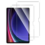 Anoowkoa 2 Pack Screen Protector for Samsung Galaxy Tab S10 Plus Tempered Glass Tablet Film Guard Cover-Genuine Glass-One-Push Super Easy Installation