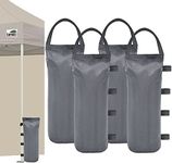 Eurmax Gazebo Pergolas Weights Sand Bags Without Sand, USA Weight Capacity 112 LBS for Ez Extra Large Pop up Canopy Tent Outdoor Instant Canopies, 4-Pack,(Gray)