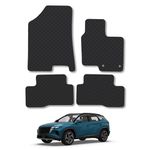 Car Mats Compatible with Hyundai Tucson Hybrid 2021 Onwards Tailored Fit Rubber Floor Mat Set Accessory Black Custom Fitted 4 Pieces with Clips - Anti-Slip Backing, Heavy Duty & Waterproof