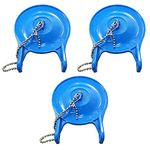 Hibbent 3 Pack Toilet Flapper Replacement, Compatible with Gerber 99-788, 3 Inch Flapper Replacement with Stainless Chain & Long Lasting Rubber, Water Saving, High Performance,Easy to Install-Blue