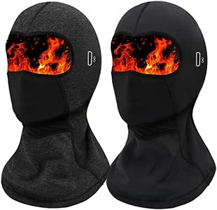 Bodvera 2 Pack Balaclava Winter Ski Mask for Men Women Windproof Warm Face Mask for Skiing, Snowboarding, Motorcycle Riding