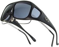 Fitovers Eyewear Sunglasses - Navigator / Frame: Matte Black Lens: Polarvue Gray