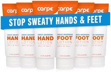 Carpe Antiperspirant Hand and Foot Lotion Bundle (3 Hand and 3 Foot Tubes), Stop Sweaty Hands and Sweaty, Smelly Feet, Dermatologist-Recommended
