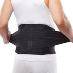 Comforband Stabilizing Back Support Brace for Men & Women with Lumbar Pad, Lumbar Support Belt for Lower Back Pain Relief, Strains, Arthritis, Herniated Disc, Sciatica, Lordosis, Injury Recovery, Rehabilitation (Medium)