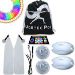 UltraPoi ? Vortex Poi w/UltraKnobs - LED Poi Set - Best Light up Glow Poi - Flow Rave Dance - Spinning Light Toy