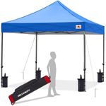 ABCCANOPY 3x3M Fully Waterproof Pop Up Gazebo With Upgraded Roller Bag, 4 Weight Bags, Stakes and Ropes(Blue)