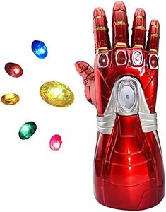 Iron man Infinity Gauntlet, Iron Man Glove LED con magnete Removable Infinity Stones, 3 modalità Flash Modes Halloween Cosplay Props