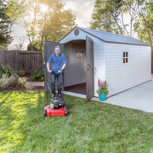 Lifetime Outdoor Storage Shed, 8 x 15 ft – Desert Sand