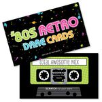 Big Dot of Happiness 80's Retro - Totally 1980s Party Game Scratch Off Dare Cards - 22 Count