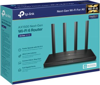 TP-Link Archer AX18 WiFi 6 Router – AX1500 Mbps, Gigabit, Gaming, WPA3