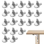 20 Pcs L-Shaped Shelf Support Pegs,L-Shaped Metal Shelf Support Pegs,5mm Wardrobe Shelf Pegs for Furniture Kitchen Cabinet Bookcase Closet Wardrobe Cupboard Wood Glass Shelves Supports