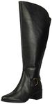 Anne Klein Women's Jamee Knee High Boot, Black, 7 Medium/Wide Shaft US