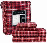 100% Cotton Flannel Sheets Set - Queen Size Flannel Sheets, 4-Piece Luxury Bedding Sets, Lightweight, Brushed for Extra Softness, Warm and Cozy, 16" Deep Pocket - Red Checks