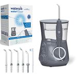 Waterpik Ultra Professional Water Flosser with 7 Tips and Advanced Pressure Control System with 10 Settings, Dental Plaque Removal Tool, Grey (WP-667UK) (2pin UK Bathroom Plug)