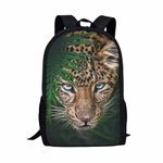 Jndtueit 3D Tiger Teenagers Backpack & Lunch Bag Set, Vivid Animal Daypacks with Compartment, Kids Girls Boys Casual Rucksack