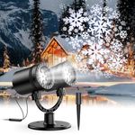 HeyStookie 2024 Newest Christmas Decorations Christmas Projector Lights Outdoor Double-Head Rotating Snowflakes Projector Lights for Xmas Home Party IP65 Waterproof Brightening LED Outdoor & Indoor…