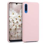 kwmobile Case Compatible with Samsung Galaxy A50 Case - TPU Silicone Phone Cover with Soft Finish - Antique Pink Matte