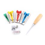 6Pcs Fabric Bias Tape Maker Awl Kit Set for Sewing Quilting 6/12/18/25mm Binding Tool Guide Strip Sewing Quilting