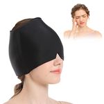 Headache Hat for Migraine, Headache Relief Cap Migraine Ice Head Wrap, Upgraded Gel Cold Eye Mask Headache Ice Pack Stretchable for Puffy Eyes, Tension, Sinus and Stress Relief