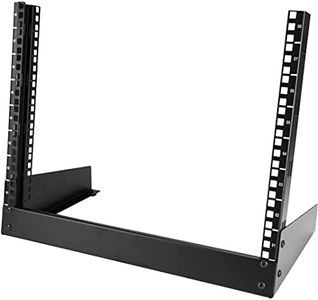 StarTech.com Rack Réseau 8U à Cadre Ouvert - Rack de Bureau 19" à 2 Montants pour Ordinateurs, Équipements Audiovisuels, Médias, Informatiques, Salles de Données et Salles de Serveurs (RK8OD)