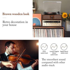 Udreamer Vinyl Record Player – Coffee Brown Turntable