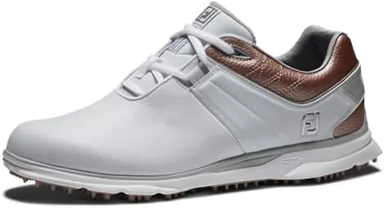 FootJoy Women's Pro|SL Previous Season Style Golf Shoe, White/Rose/White, 8.5