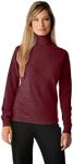 Cashmere Boutique 100% Pure Cashmere Turtleneck Sweater Women - Pullover, Slim Fit, Soft and Warm Long Sleeve Sweater - Burgundy, Small