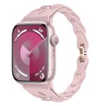 XMUXI Slim Silicone Strap Compatible with Apple Watch 40mm 41mm 42mm,Soft Sport Strap Circle Chain Wristband for iWatch SE/Series 10/9/8/7/6/5/4 Women