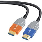 8K HDMI 2.1 Cable 25ft,Fiber Optic HDMI Support 8K60hz 4K120hz 144hz HDCP 2.3 2.2 eARC 48Gbps Ultra High Speed Compatible with Dolby Vision Atmos RTX3080,3090.PS5,Sony LG Samsung (25ft, Colour)