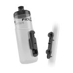 Fidlock Twist Bottle 600 Set- Bike Water Bottle Holder with Attached Bottle - Cage Free Magnetic Mount - Clear