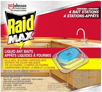 Raid Max Double Control Liquid Ant Killer Baits and Traps for Indoor Use, Child Resistant, 4 Count