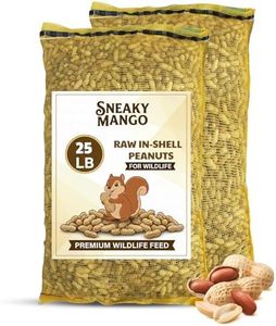Sneaky Mango Premium Quality-50 Pound- Raw Peanuts in Shell – All-Natural Food for Squirrels, Deer, Birds, and Other Wildlife Animals – Bulk Wholesale Bag – Grown in The USA for Healthy Nutrition