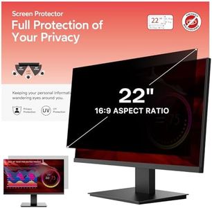 BERSEM 22 Inch Monitor Computer Privacy Screen Filter for 16:9 Ratio Removable Monitor Anti-Glare & Privacy Filters for 22 Inch [Anti Blue Light] [Anti-Spy] [Anti-Scratch] [UV-Blocking]