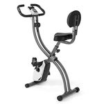 Ultrasport F-Bike 200B, Bike trainer, Exercise bike, Fitness bike LCD training computer, Maximum user weight 110 kg, Heart rate measurement, 8 Resistance levels, Foldable, Black/Silver