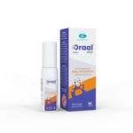 ORAAL SPRAY 20ml mouth spray| Mouth Ulcers|Oral Mucositis |Mouth Sores| 100% relief |No Colors| No Alcohol| Suitable for all ages above 8Yrs| 20ml | Pocket friendly Pack| 100% Natural & Patented