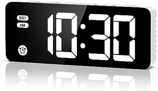 AMIR Digital Alarm Clock, Alarm Clocks for Bedrooms, 5.8" LED Digital Clock for Heavy Sleepers, Electronic Desk Clock with DST, Calendar, Snooze Function, 12/24 Hour, Backlight, Volume Adjustable