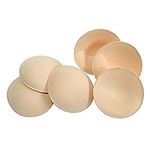 LUOEM 3 Pair Round Bra Pads Removable Inserts Bust Enhancer for Swimear (Skin Color)