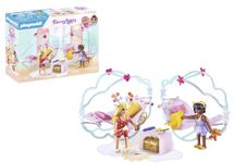 PLAYMOBIL 71362 Princess Magic: Princess Party in the Clouds, a fairy-tale magical world with cloud beds, hammocks and treasure chest, fun imaginative role-play, playsets suitable for children ages 4+