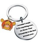 SEIRAA Quote Gifts Tigger Key Chain Your Friendship is Best Present Ever True Friends Jewelry Tigger BFF Gift (Friend keychain)